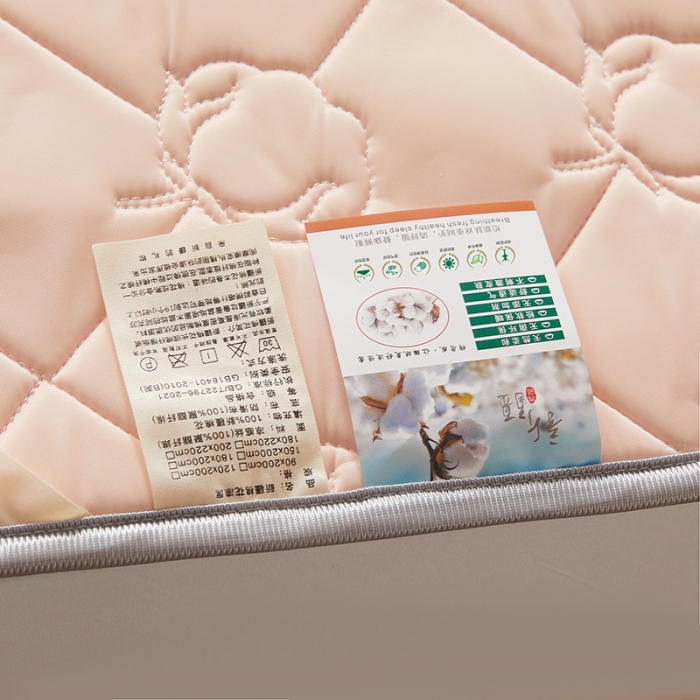 91家纺网 家纺一手货源 找家纺 西域种棉人 新疆棉花凉席冰丝凉感丝平铺款加厚床单款三件套纯色水洗藕荷玉