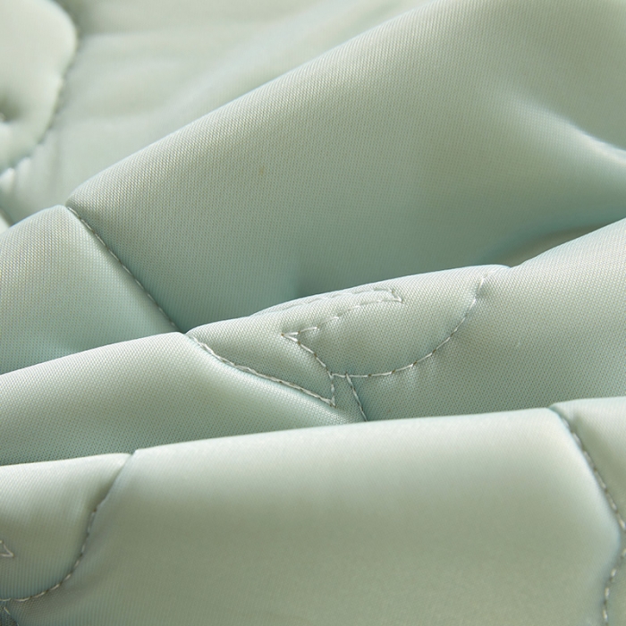 91家纺网 家纺一手货源 找家纺 西域种棉人 新疆棉花凉席冰丝凉感丝平铺款加厚床单款三件套纯色水洗松石绿