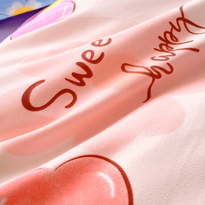 91家纺网 家纺一手货源 找家纺 好亿来  2025新款植物羊绒加厚斜纹磨毛单被套 爱花如韵