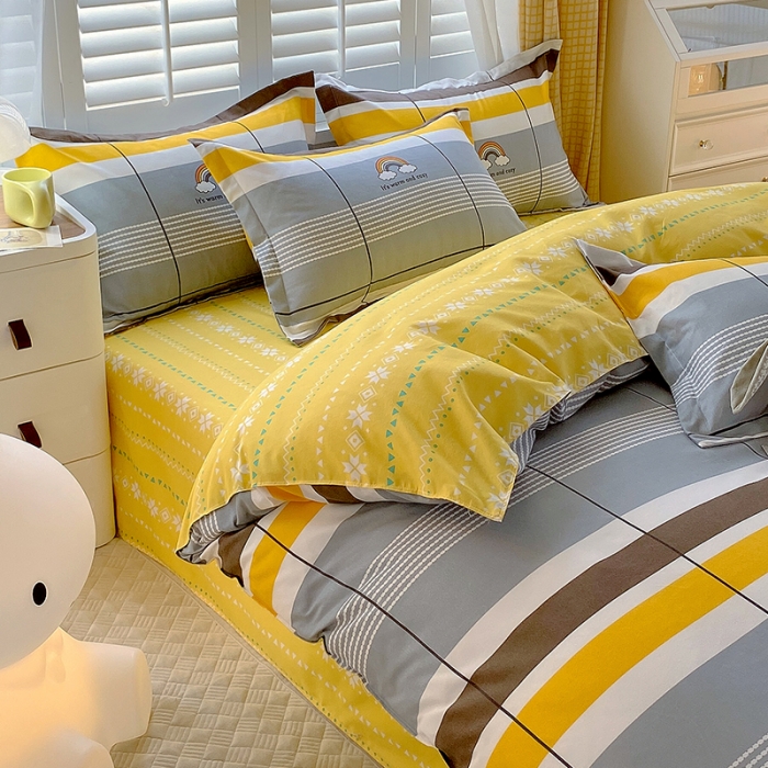 91家纺网 家纺一手货源 找家纺 好亿来  2025新款植物羊绒加厚斜纹磨毛单被套 彩色心情