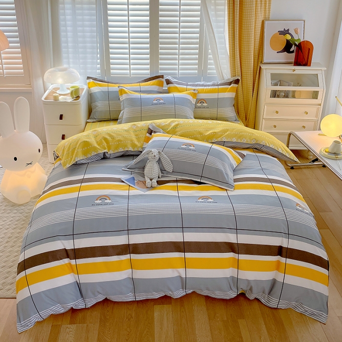 91家纺网 家纺一手货源 找家纺 好亿来  2025新款植物羊绒加厚斜纹磨毛单被套 彩色心情