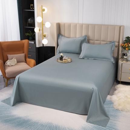 91家纺网 家纺一手货源 找家纺 新款60支13376纯棉纯色四件套系列-床单