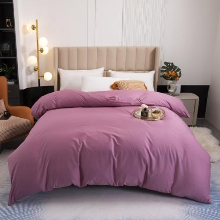 2024新款60支13376纯棉纯色四件套系列-单被套 豆沙