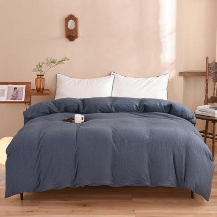 91家纺网 家纺一手货源 找家纺 （总）甜之梦 2025新款针织棉拼色单被套(任何尺寸都可以定制)