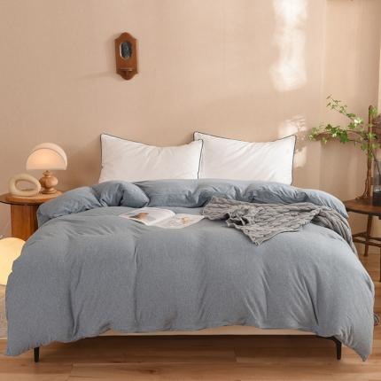 91家纺网 家纺一手货源 找家纺 （总）甜之梦 2025新款针织棉拼色单被套(任何尺寸都可以定制)