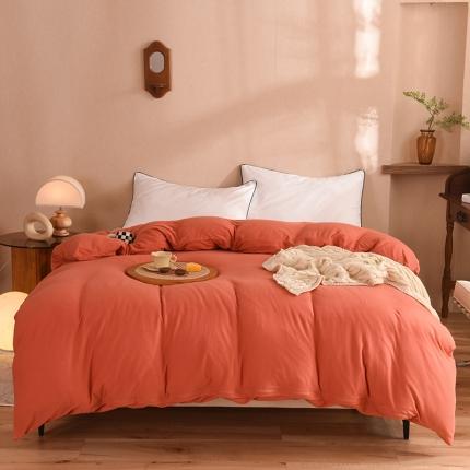 91家纺网 家纺一手货源 找家纺 （总）甜之梦 2025新款针织棉拼色单被套(任何尺寸都可以定制)