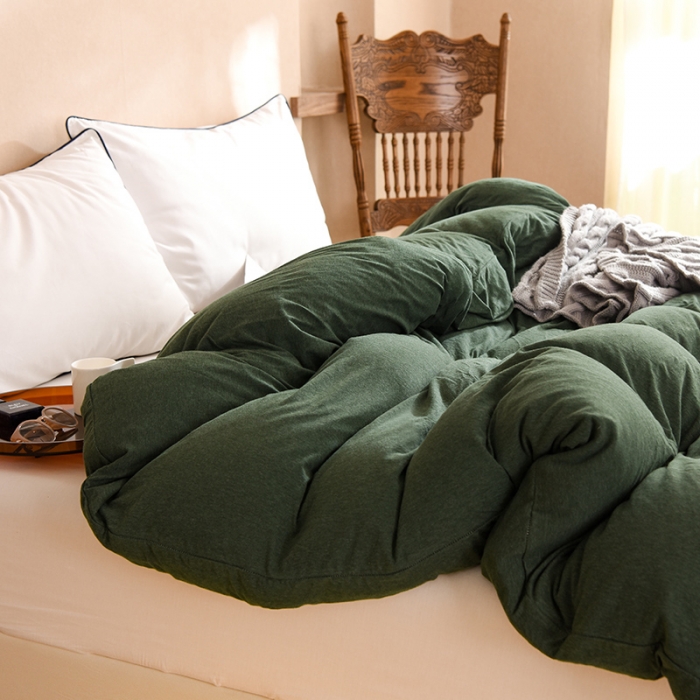 91家纺网 家纺一手货源 找家纺 （总）甜之梦 2025新款针织棉拼色单被套(任何尺寸都可以定制)