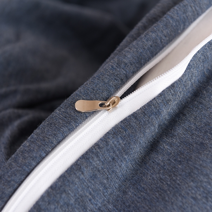 91家纺网 家纺一手货源 找家纺 甜之梦 2025新款针织棉拼色单被套(任何尺寸都可以定制) 海军蓝