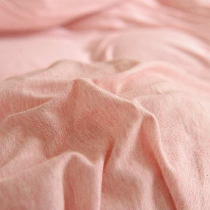 91家纺网 家纺一手货源 找家纺 甜之梦 2025新款针织棉拼色单被套(任何尺寸都可以定制) 浅粉