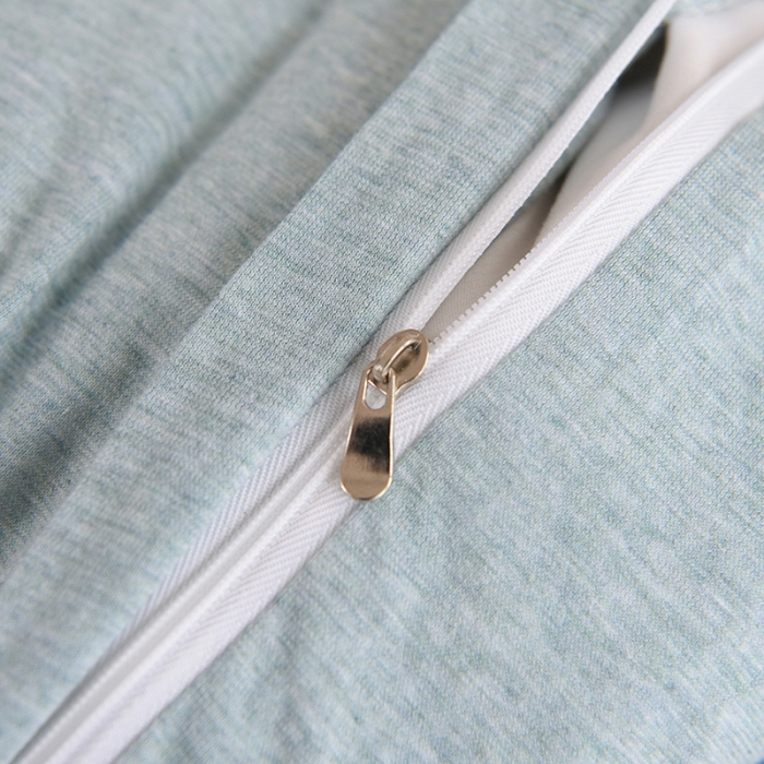 91家纺网 家纺一手货源 找家纺 甜之梦 2025新款针织棉拼色单被套(任何尺寸都可以定制) 水绿