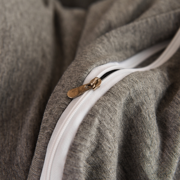 91家纺网 家纺一手货源 找家纺 甜之梦 2025新款针织棉拼色单被套(任何尺寸都可以定制) 雅灰