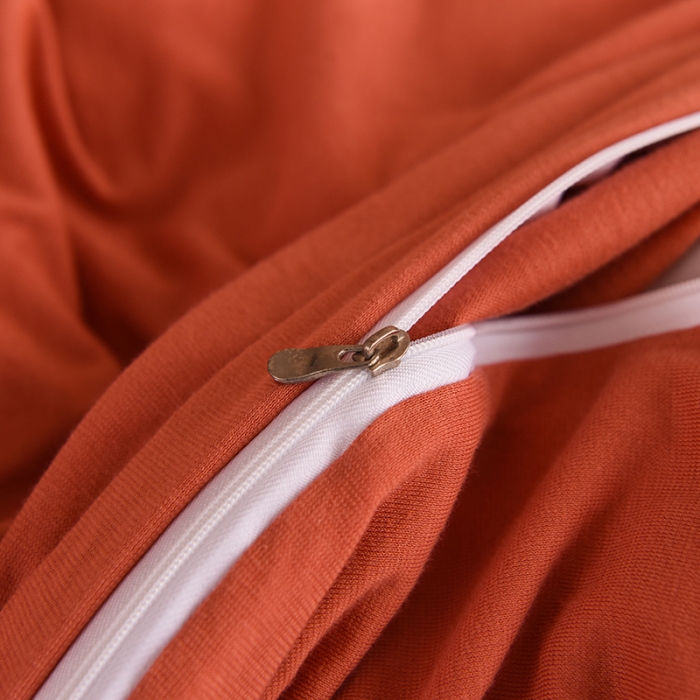 91家纺网 家纺一手货源 找家纺 甜之梦 2025新款针织棉拼色单被套(任何尺寸都可以定制) 棕红