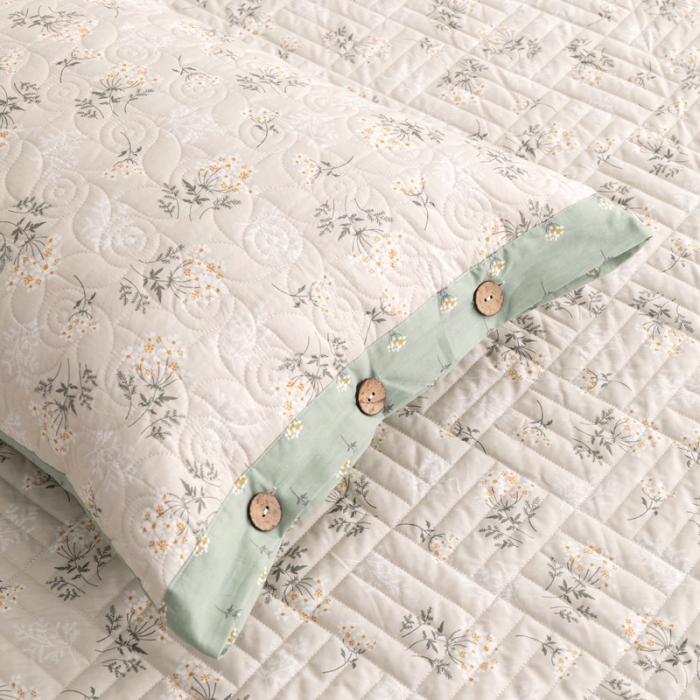 91家纺网 家纺一手货源 找家纺 （总）优乐家纺 2023新款全棉印花绗绣系列2 单枕套