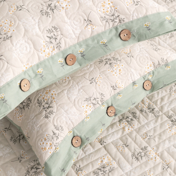 91家纺网 家纺一手货源 找家纺 （总）优乐家纺 2023新款全棉印花绗绣系列2 单枕套