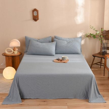 91家纺网 家纺一手货源 找家纺 （总）甜之梦 2025新款针织棉拼色单床单(任何尺寸都可以定制)