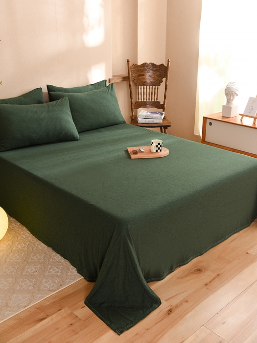 91家纺网 家纺一手货源 找家纺 （总）甜之梦 2025新款针织棉拼色单床单(任何尺寸都可以定制)