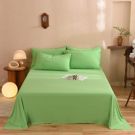 甜之梦 2025新款针织棉拼色单床单(任何尺寸都可以定制) 果绿