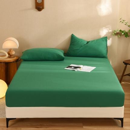 91家纺网 家纺一手货源 找家纺 甜之梦2025针织棉拼色单床笠(任何尺寸都可定制+可接异型缺角） 草绿