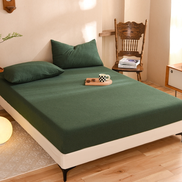 91家纺网 家纺一手货源 找家纺 总 甜之梦2025针织棉拼色单床笠(任何尺寸都可以定制+可接异型缺角）