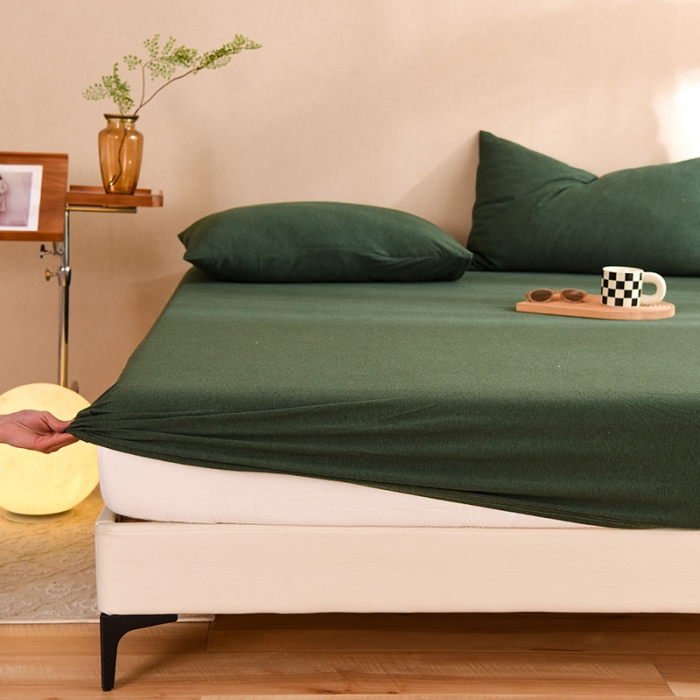 91家纺网 家纺一手货源 找家纺 总 甜之梦2025针织棉拼色单床笠(任何尺寸都可以定制+可接异型缺角）