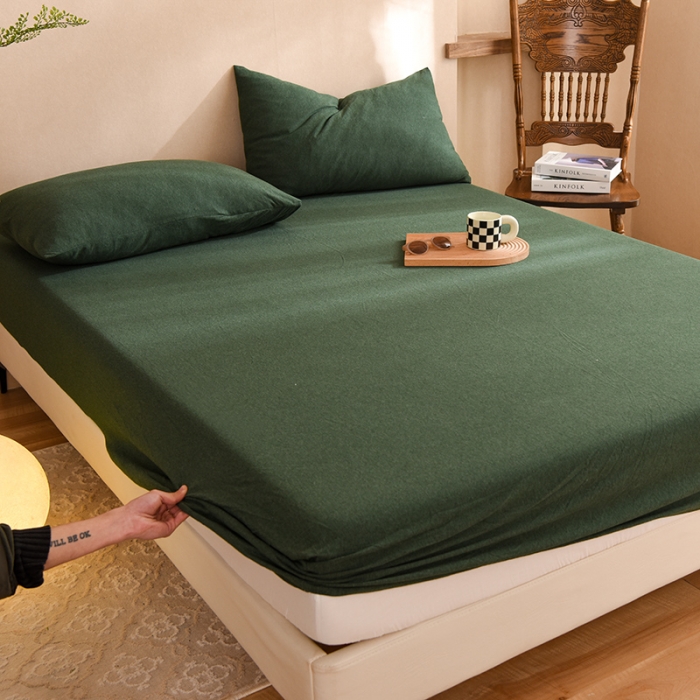 91家纺网 家纺一手货源 找家纺 总 甜之梦2025针织棉拼色单床笠(任何尺寸都可以定制+可接异型缺角）