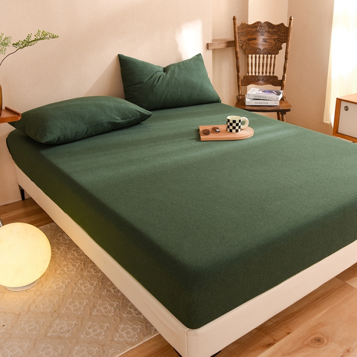 91家纺网 家纺一手货源 找家纺 总 甜之梦2025针织棉拼色单床笠(任何尺寸都可以定制+可接异型缺角）