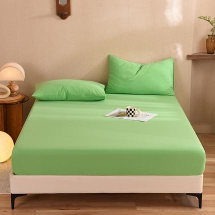 甜之梦2025针织棉拼色单床笠(任何尺寸都可定制+可接异型缺角） 果绿