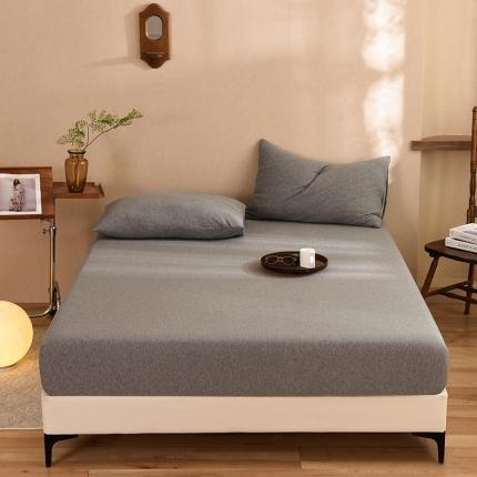 甜之梦2025针织棉拼色单床笠(任何尺寸都可定制+可接异型缺角） 雅灰