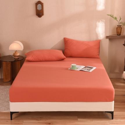 甜之梦2025针织棉拼色单床笠(任何尺寸都可定制+可接异型缺角） 棕红