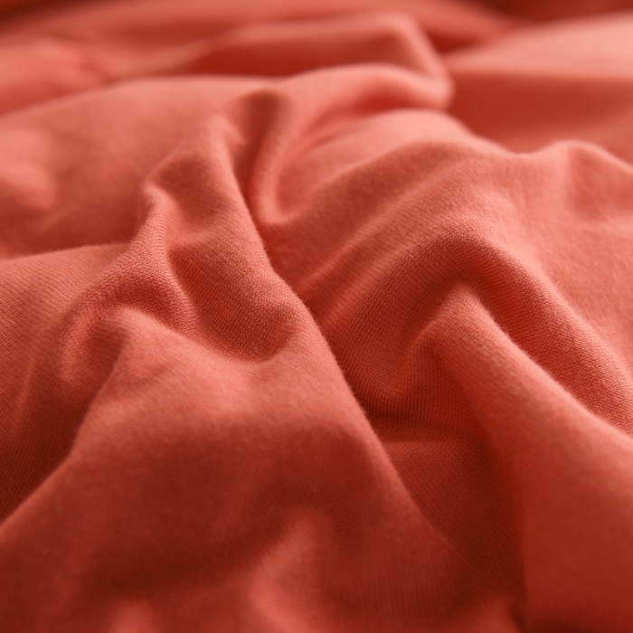 91家纺网 家纺一手货源 找家纺 甜之梦 2025新款针织棉拼色四件套(任何尺寸都可以定制) 棕红