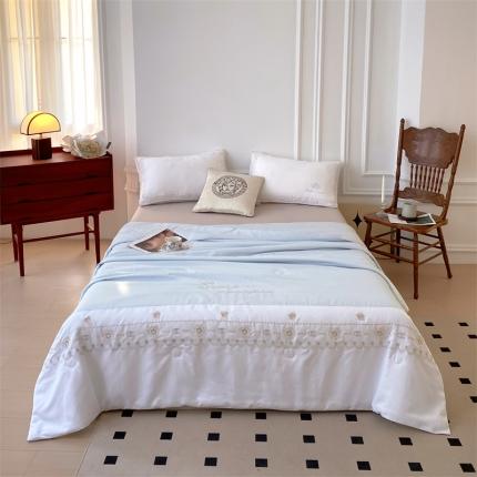 91家纺网 家纺一手货源 找家纺 （总）兄弟坊 2023新款法式水洗天丝高奢刺绣夏被