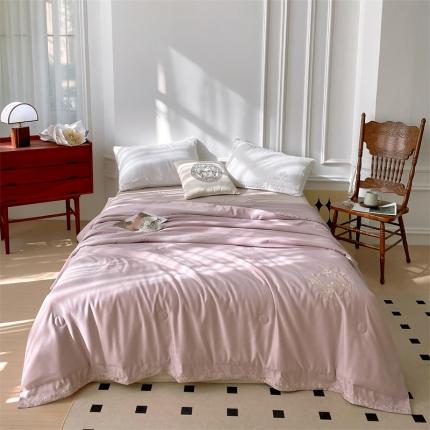 91家纺网 家纺一手货源 找家纺 （总）兄弟坊 2023新款法式水洗天丝高奢刺绣夏被