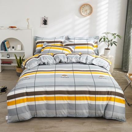 91家纺网 家纺一手货源 找家纺 金丝兔25新款植物羊绒加厚磨毛印花四件套全年供货量大可送 彩色心情