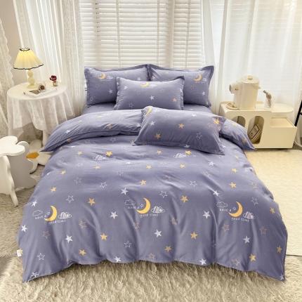 91家纺网 家纺一手货源 找家纺 金丝兔25新款植物羊绒加厚磨毛印花四件套全年供货量大可送 晚安