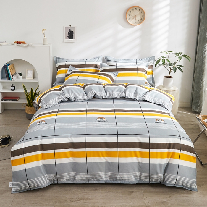 91家纺网 家纺一手货源 找家纺 金丝兔25新款植物羊绒加厚磨毛印花四件套全年供货量大可送 彩色心情