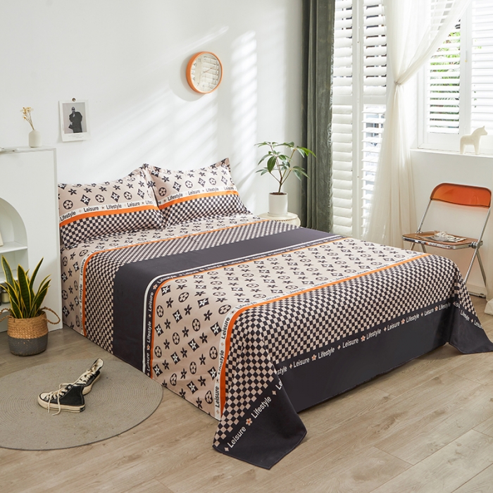 91家纺网 家纺一手货源 找家纺 金丝兔25新款植物羊绒加厚磨毛印花四件套全年供货量大可送 皇家盛世咖