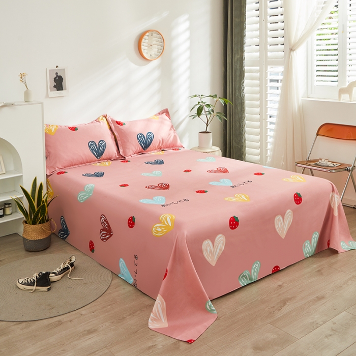 91家纺网 家纺一手货源 找家纺 金丝兔25新款植物羊绒加厚磨毛印花四件套全年供货量大可送 甜甜爱