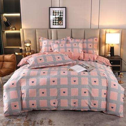 91家纺网 家纺一手货源 找家纺 （总）富之航  2023新款13372全棉四件套纯棉复古花园小清新