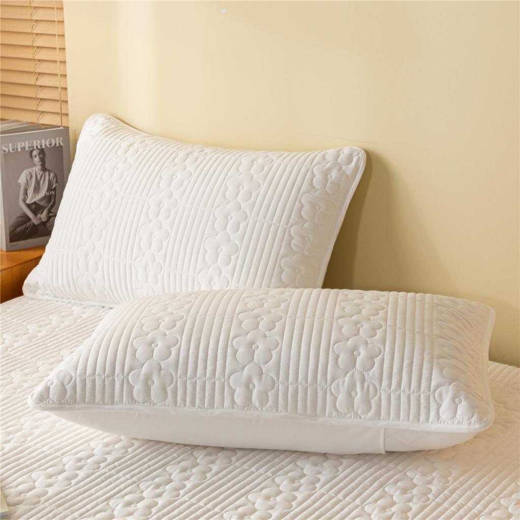 91家纺网 家纺一手货源 找家纺 （总）古吉梦 2023新款 A类水洗棉夹棉防水床笠三件套-花朵