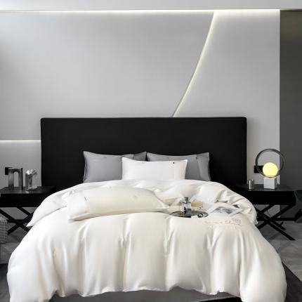 淼铭 2025新款 莱赛尔烫钻工艺四件套-塞丽雅 优雅白