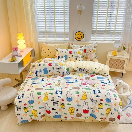 91家纺网 家纺一手货源 找家纺 总瑞莱2023春夏新款13372全棉印花四件套-卡通系列（第二批）