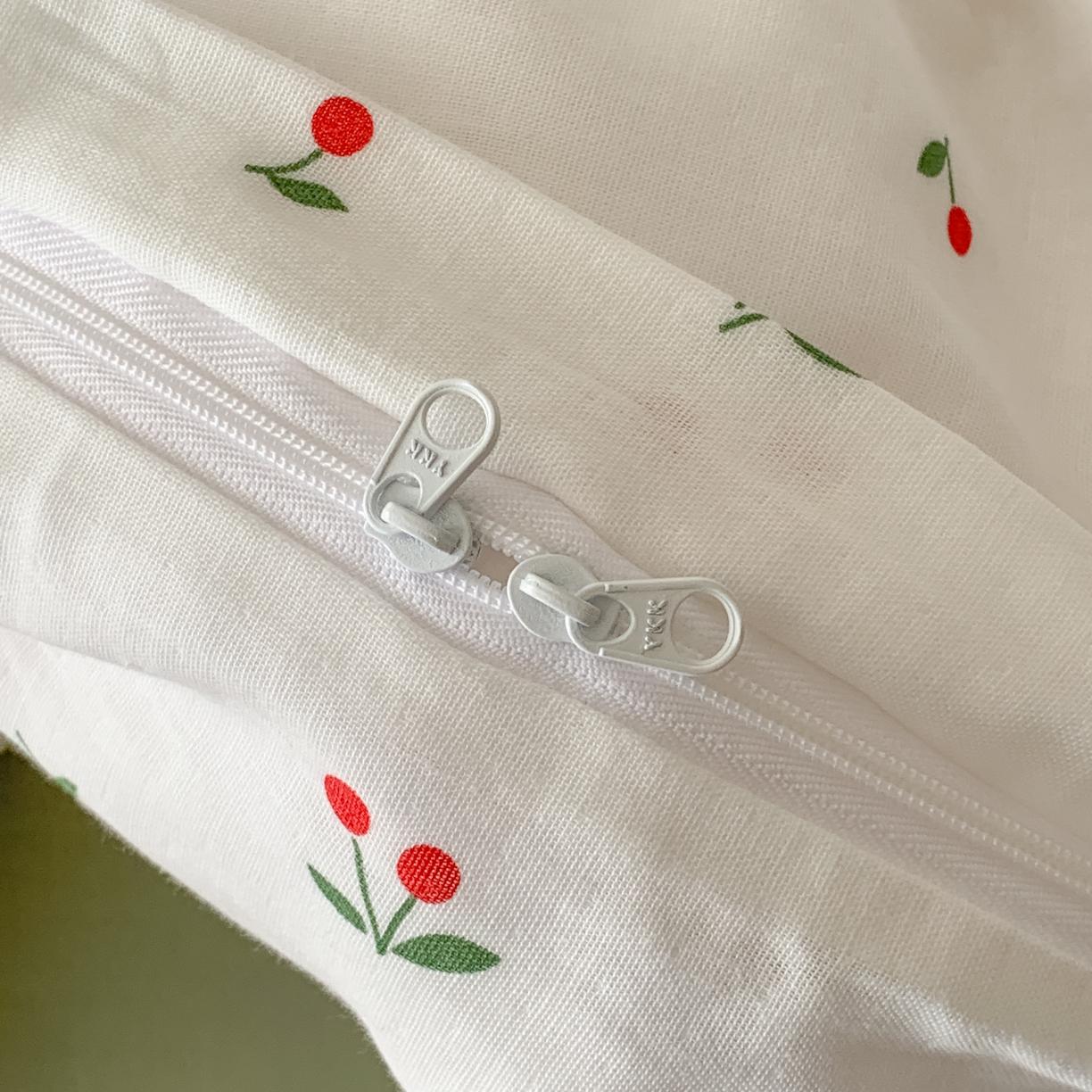 91家纺网 家纺一手货源 找家纺 黛馨 2025新款A类小清新双层纱四件套（实拍）小樱桃