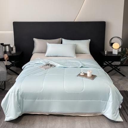 91家纺网 家纺一手货源 找家纺 库里梦 2024新款云柔凉感空调被 浅蓝