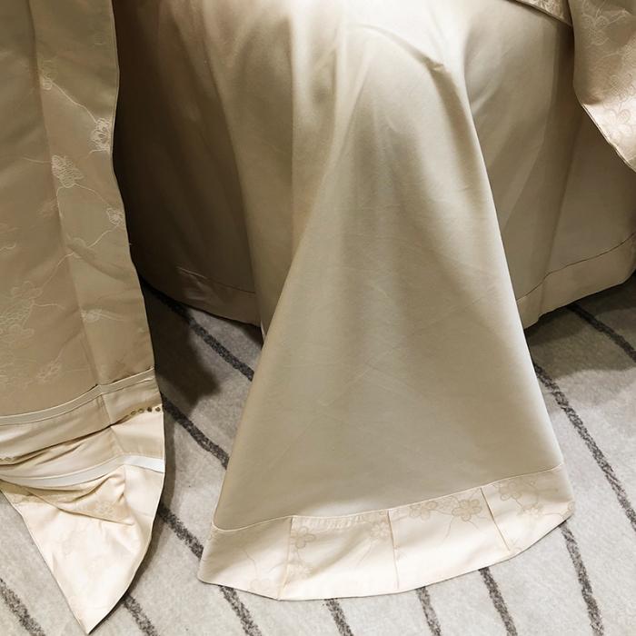 91家纺网 家纺一手货源 找家纺 黑白森林春夏新品 100支贡缎四件套提花全棉纯棉 梅尔斯