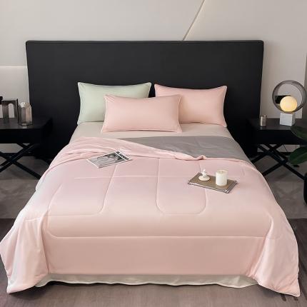 91家纺网 家纺一手货源 找家纺 库里梦 2024新款云柔凉感空调被 粉灰