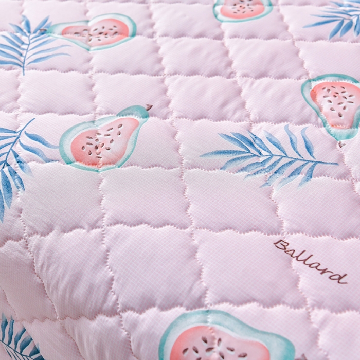 91家纺网 家纺一手货源 找家纺 被多多2023新款水洗棉印花夏凉被空调被 芭蕉-粉