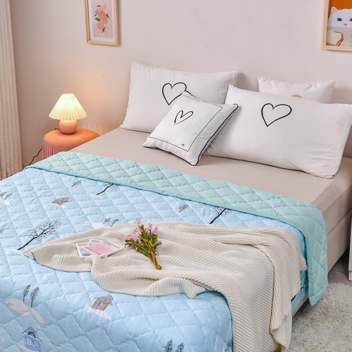 91家纺网 家纺一手货源 找家纺 被多多2023新款水洗棉印花夏凉被空调被 丛林冒险