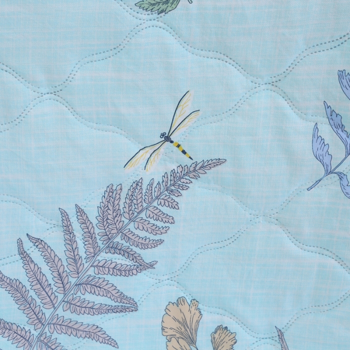 91家纺网 家纺一手货源 找家纺 被多多2023新款水洗棉印花夏凉被空调被 纷飞叶影