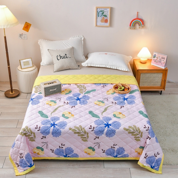 91家纺网 家纺一手货源 找家纺 被多多2023新款水洗棉印花夏凉被空调被 海底世界