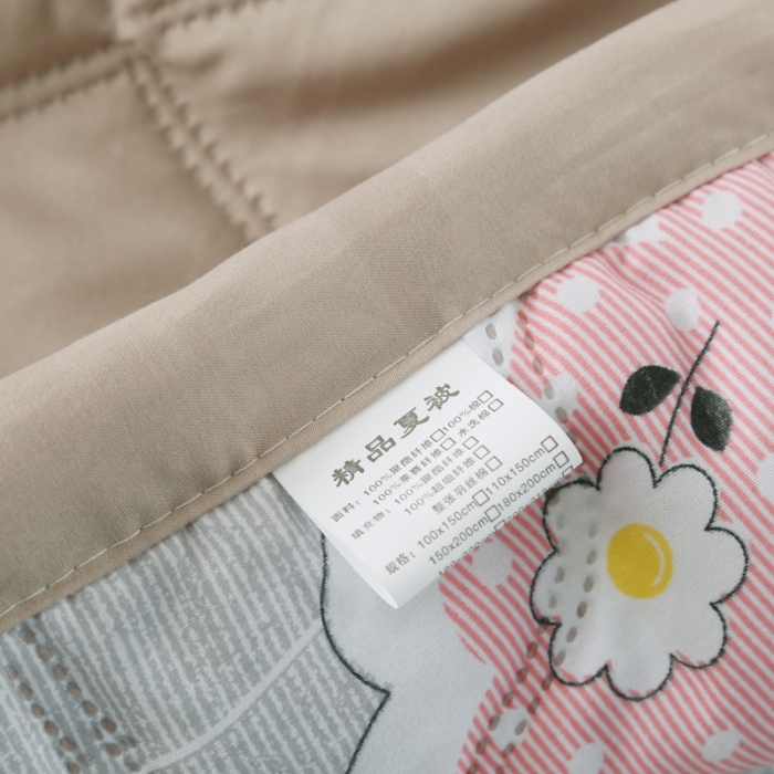 91家纺网 家纺一手货源 找家纺 被多多2023新款水洗棉印花夏凉被空调被 花样年华
